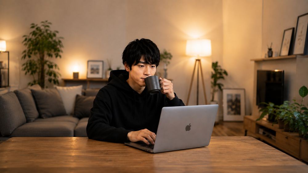 オンラインで体験レッスンを受けるイメージ